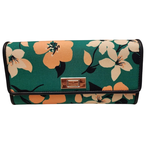 kate spade Handbags - Kate Spade Lucia Blooms Canvas Wallet